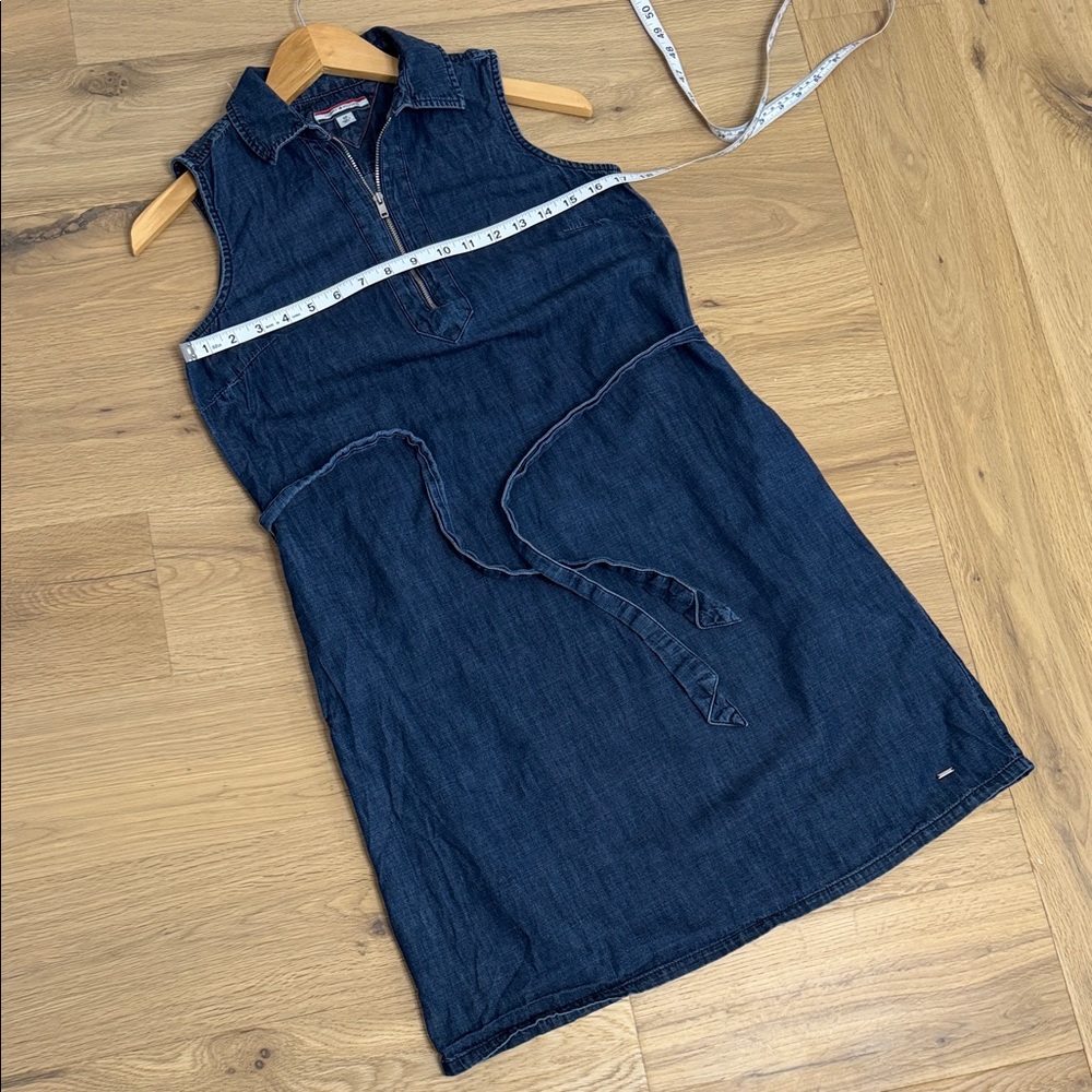 Tommy Hilfiger Navy Sleeveless Denim Mini Dress medium - Picture 8 of 11